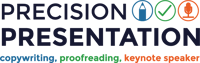 Precision Presentation Logo colour on transaprent